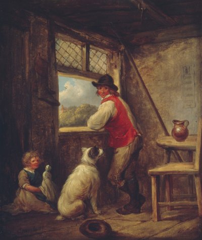 Paysanne à une fenêtre, début des années 1790 - George Morland