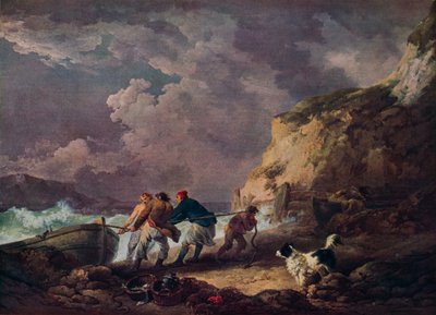 Rivage : Pêcheurs tirant un bateau, 1791 - George Morland