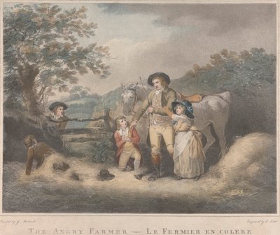 Ensemble de quatre : Le fermier en colère - George Morland