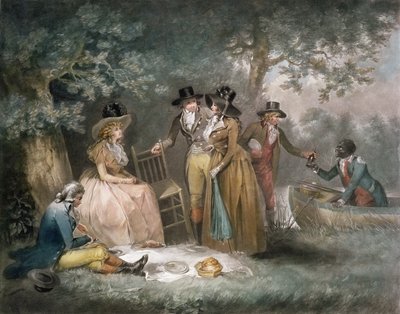 Le repas des pêcheurs, gravé par William Ward, publié par J.R. Smith, 1789 - George Morland