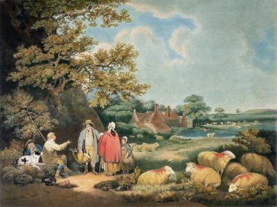 Les Bergers, gravé par William Ward, pub. par H. Morland, 1806 - George Morland