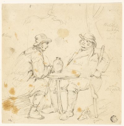 Deux hommes à table - George Morland