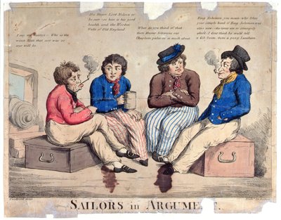 Marins en argument, gravé par Roberts - George Moutard Woodward