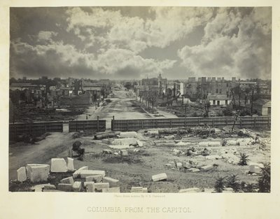 Columbia depuis le Capitole, 1866 - George N. Barnard