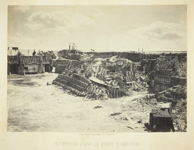 Vue intérieure du Fort Sumpter, 1866 - George N. Barnard