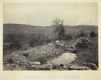 Mission Ridge depuis Orchard Knob - George N. Barnard