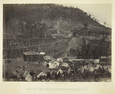 Col dans la chaîne Raccoon, Whiteside No. 1 - George N. Barnard