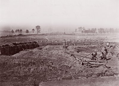 Fortifications rebelles devant Atlanta, vers 1864 - George N. Barnard