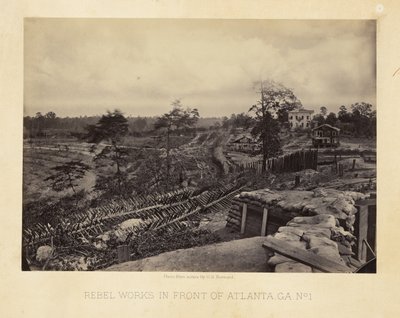Fortifications rebelles devant Atlanta, Géorgie, no 1 - George N. Barnard