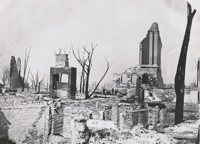 Ruines du bâtiment de la Chicago Historical Society après le grand incendie de Chicago, 1871 - George N. Barnard