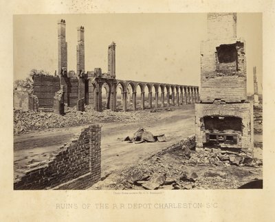 Ruines du dépôt ferroviaire, Charleston, Caroline du Sud - George N. Barnard