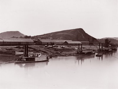 Rivière Tennessee à Chattanooga et éperon de Lookout Mountain - George N. Barnard