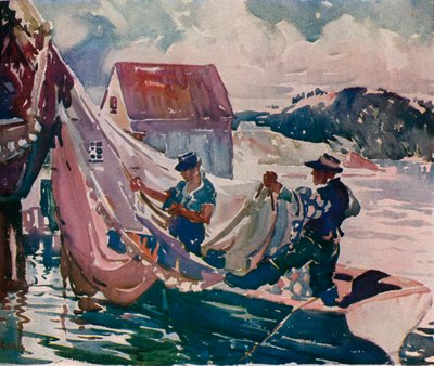 Enroulement des filets, vers 1930 - George Pearse Ennis