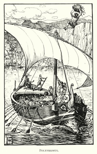 Odyssée : Polyphème (gravure) - George Percy Jacomb Hood