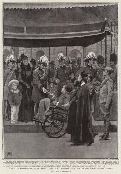 Le Roi distribuant des médailles d