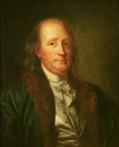 Portrait de Benjamin Franklin (1706-90) - George Peter Alexander Healy