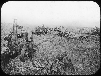 Scène de récolte dans les prairies nord-américaines, fin du XIXe ou début du XXe siècle - George Philip and Son Ltd