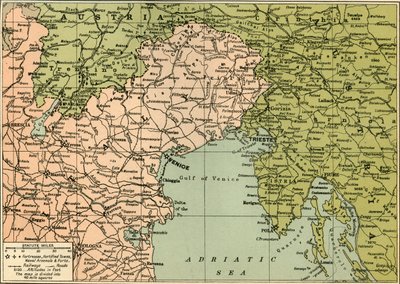 Carte du front de combat italien, 1919 - George Philip and Son Ltd