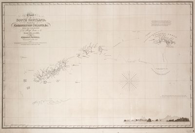 Carte des Shetland du Sud incluant l