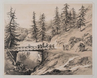 Pont de Combermere, Abbeville, et Pension Barrett, 1846 - George Powell Thomas