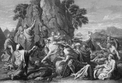 Moïse frappa le rocher deux fois, et l
