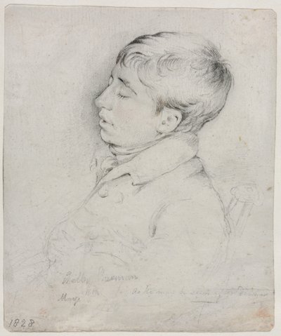 Portrait de Welby Sherman endormi dans un fauteuil, 1828 - George Richmond