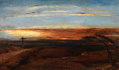 Paysage au coucher du soleil - George Richmond