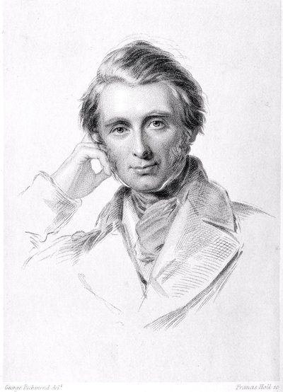 Portrait de John Ruskin (1819-1900) gravé par Francis Holl (1815-84) - George Richmond