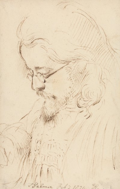Portrait de Samuel Palmer, tête et épaules - George Richmond