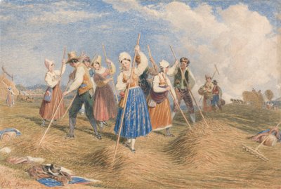 Faneurs dans un champ - George Robert Lewis