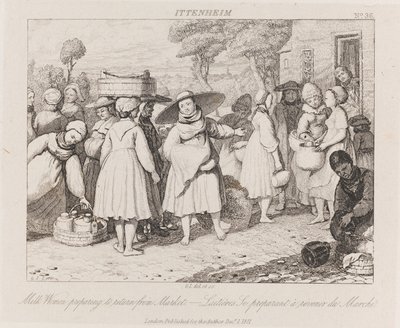 Femmes laitières, Ittenheim, c.1821 - George Robert Lewis