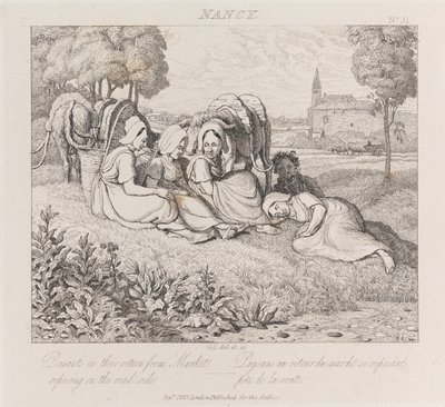 Paysans revenant du marché, Nancy, c.1821 - George Robert Lewis