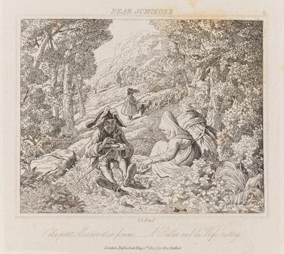 Colporteur et sa femme près de Jumièges, vers 1821 - George Robert Lewis