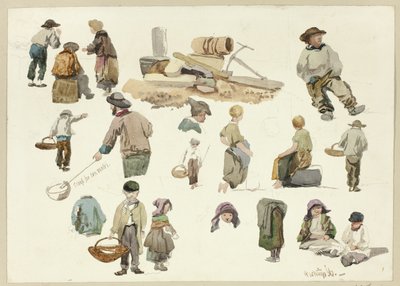 Esquisses de pêcheurs et d