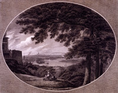 Vue sud des villes de Londres et Westminster depuis Denmark Hill, à Camberwell - George Robinson