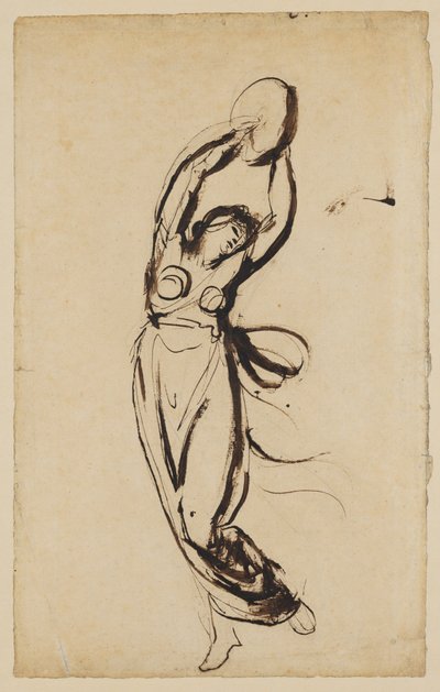 Une nymphe dansant avec un tambourin - George Romney