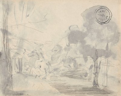 Clairière avec des arbres - George Romney