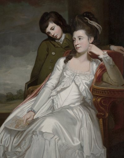 Jane, duchesse de Gordon et son fils, George - George Romney