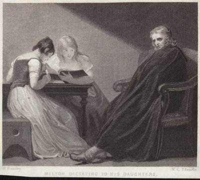 John Milton dictant à ses filles - George Romney