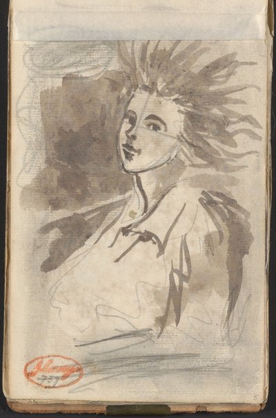 La Dame aux cheveux au vent - George Romney