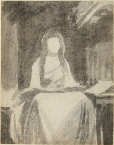 Étude de portrait de Lady Hamilton en Sainte Cécile - George Romney
