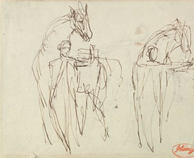 Esquisses pour « Un homme et son cheval » - George Romney