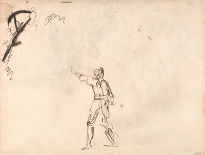 Personnage debout avec le bras levé - George Romney