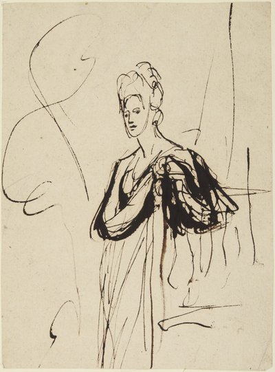 Figure féminine debout, en demi-longueur - George Romney