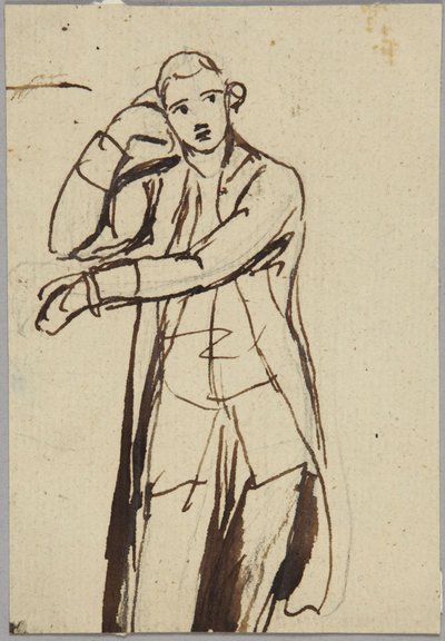 Figure masculine debout, vue aux trois quarts - George Romney