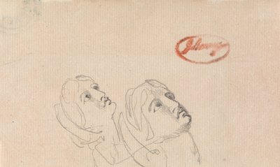 Deux têtes levées vers le ciel - George Romney