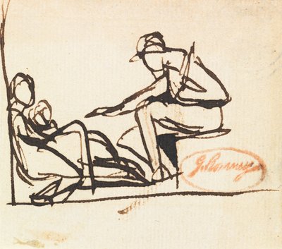 Deux personnages assis - George Romney