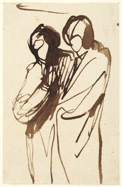 Deux personnages debout - George Romney