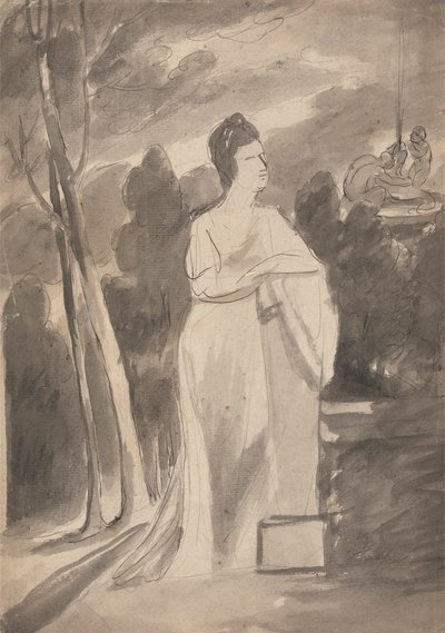 Femme à une colonne - George Romney