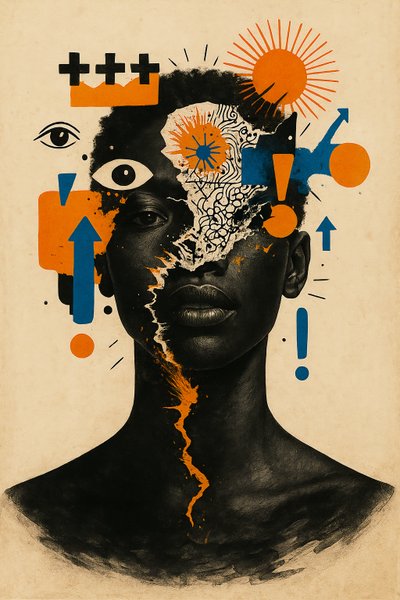 Au-delà de la survie, 2025 (acrylique sur toile) - George Rosaly